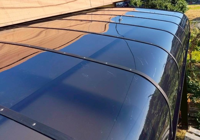 テラスR型　平板屋根張替え完了